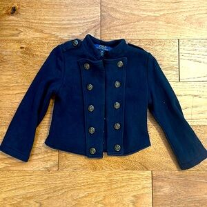 Ralph Lauren POLO military inspired navy button jacket size 3T